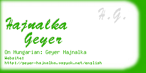 hajnalka geyer business card